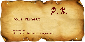 Poli Ninett névjegykártya